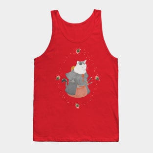 Zen Samurai Cat Tank Top